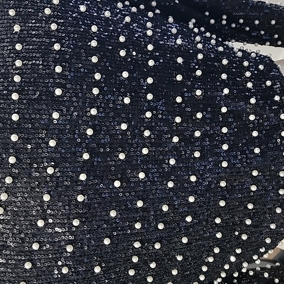 Monica All Over Pearl, Black Sequin Crop Jacket Petal + Pup - Picture 5 of 9